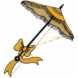 Umbrella Embroidery Design 5
